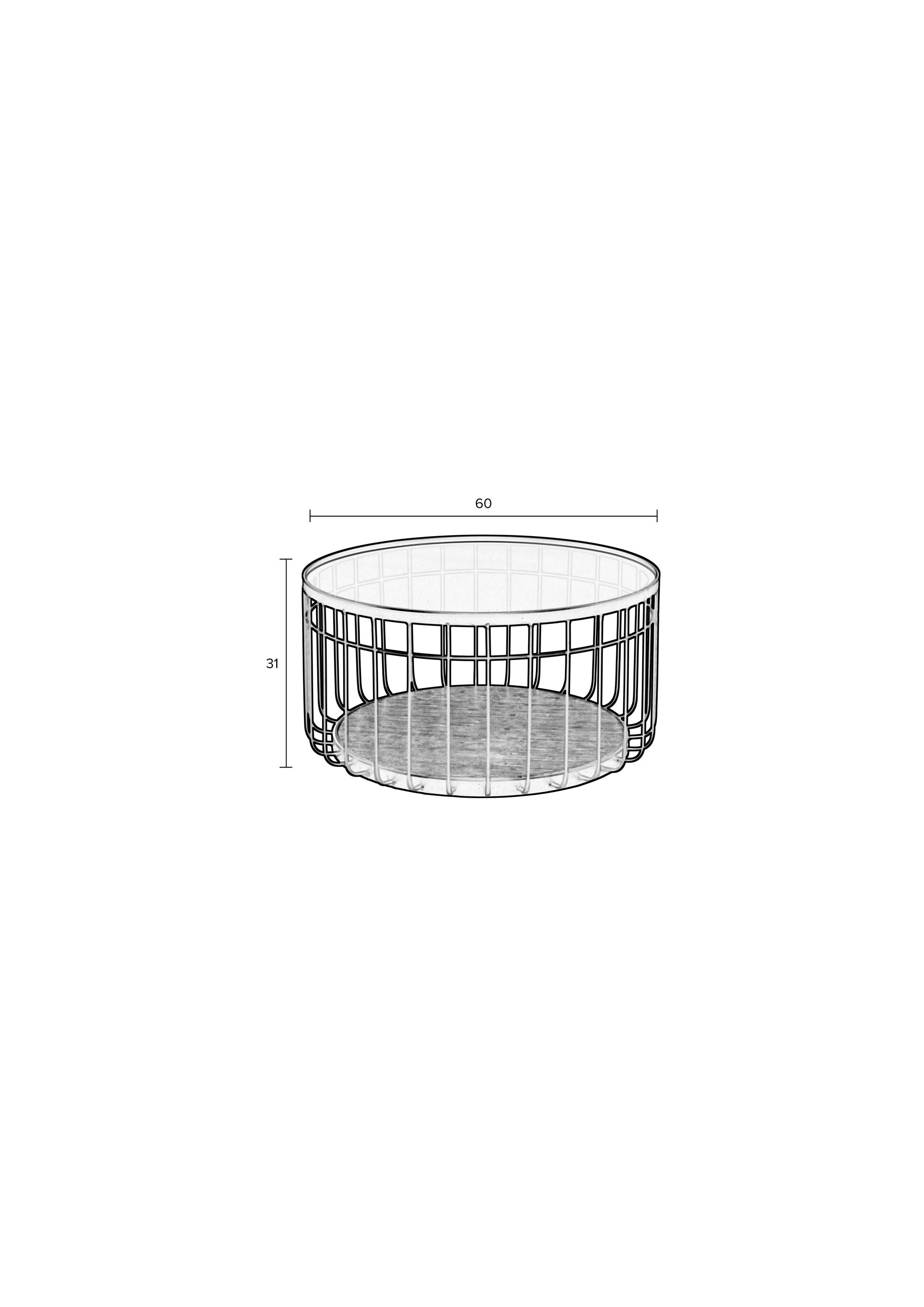 Lance Black Glass Round Coffee Table Medium